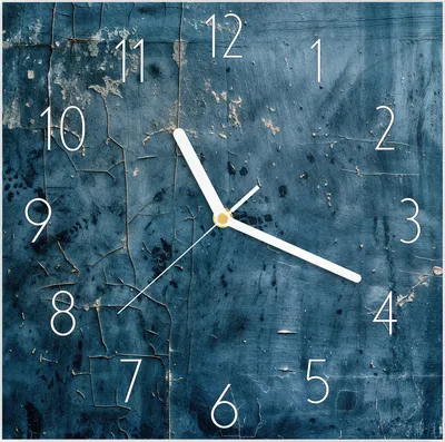 Produktbild von Wanduhr aus Glas mit Motiv Verwitterte Wand- 30 x 30 cm - inkl. Aufhängesystem