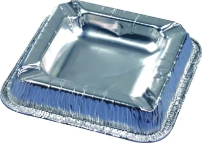 Produktbild von Starpak 10 Aschenbecher, Alu eckig 2,2 cm x 12,5 cm x 12,5 cm | Schrumpffolie (10 Stück)