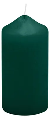 Produktbild von Spitzkopf Stumpen Kerzen Dunkelgrün 8 x Ø 4 cm, 12 Stück