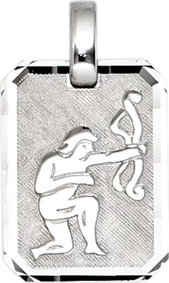 Produktbild von Anhänger Sternzeichen Schütze aus 925 Silber teilmattiert Horoskop