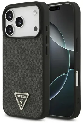 Immagine prodotto di Etui Guess Pelle 4G Triangolo Strass Magsafe Na Iphone 17 Pro - Czarne