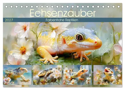 Produktbild von Echsenzauber. Farbenfrohe Reptilien (Tischkalender 2027 DIN A5 quer), CALVENDO Monatskalender
