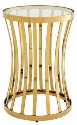Produktbild von Casa Padrino Luxus Art Deco Designer Beistelltisch Gold - 40 x H. 59 cm