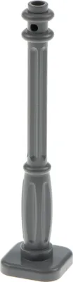 Produktbild von 1x Lego Fabuland Laternen Mast 2x2x7 neu-dunkel grau 6 Sockelrillen Lampe 2039