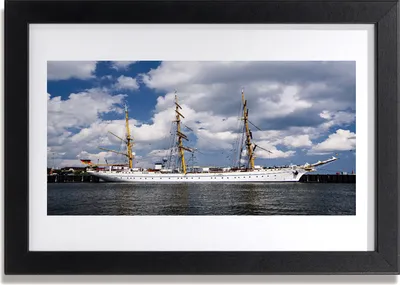 Produktbild von Bild 30x20 MDF-Rahmen Wandkunst Boot-Wasser-Landschaft