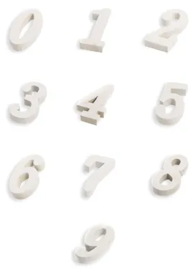 Produktbild von Weiße Holz-Zahl 5 cm für Hochzeit und Geburtstag -