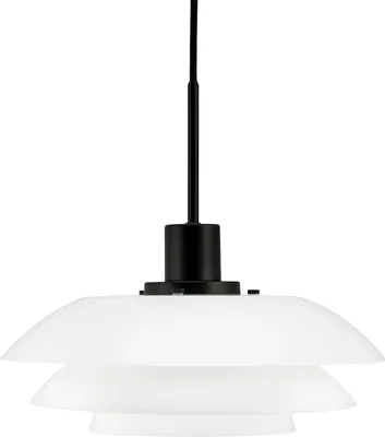 Produktbild von Pendelleuchte LED, Hängelampe, Deckenlampe Pendel, Pendellampe Esstisch, Pendelleuchte für Wohnzimmer, Skandinavische Design, DL31 Opal/schwarz