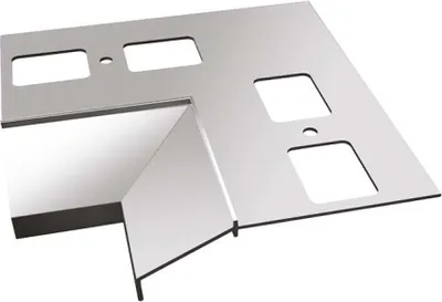 Produktbild von Renoplast Aluminium Traufprofil K100 Keramikboden, Innenecke 90°, Grau