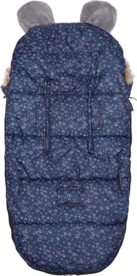 Immagine prodotto di Footmuff sacco a pelo invernale per bambini con orecchie divertenti per carrozzina 45 x 90 cm cappuccio a slitta con fessure per cintura in Pelliccia sintetica stelle