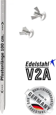 Produktbild von Einschlagpfosten- Erdspieß 100 cm für KFZ-Schilder inkl. Befestigungs. Material