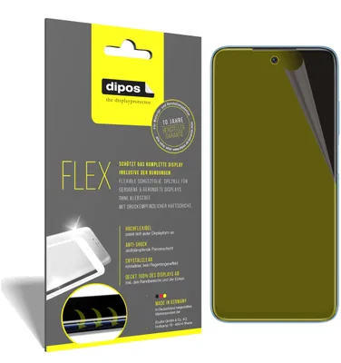 Produktbild von 2x Schutzfolie für Xiaomi Redmi 10 Folie, 100% Displayabdeckung, dipos Flex