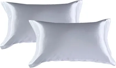 Produktbild von CANDeal 2 kusy 48x74cm hedvábný povlak na polštář, obálkový uzávěr, povlak na polštář proti stárnutí, bílý