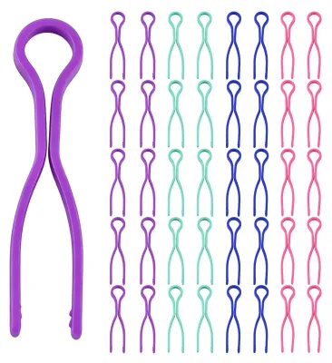 20 Spulenclips aus Kunststoff, bunt, für Nähfaden