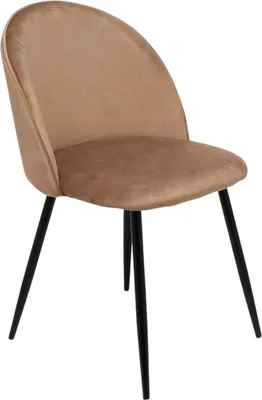 Produktbild von Stuhl Dabruzzes, Sessel mit Samtbezug, gepolsterter Esszimmerstuhl, Besprechungssitz, 51x54h82 cm, Sand