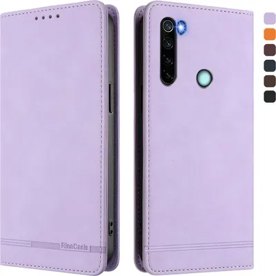 Immagine prodotto di Custodia per Xiaomi Redmi Note 8, retro custodia in Finto cuoio flip con supporto e slot per carte Purple