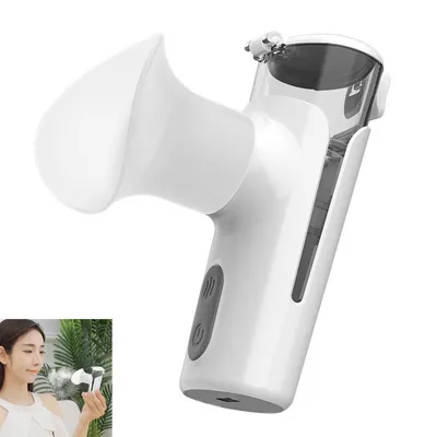 Produktbild von Gesichtsbedampfer, tragbarer Luftbefeuchter, geeignet für Gesicht, Mund, Nase und Augen, ultraleise für Reisen und Zuhause