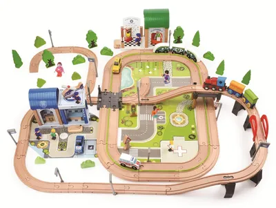 Obrázek produktu pro 2Kids Toys Vláčkodráha Město a Vesnice 200 dílů