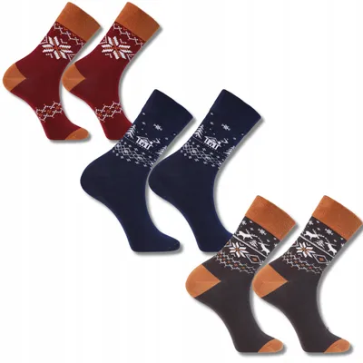 Produktbild von MORAJ Herren Baumwolle Socken 3-Pack Wintermuster