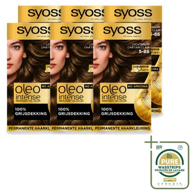 Image de 6 x SYOSS Oleo Intense 5-86, coloration permanente pour cheveux - Blond clair - Pack économique - 6 pièces