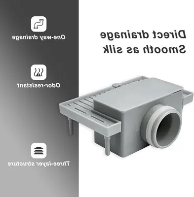Duschrinne Siphon mit Geruchsverschluss, Haarsieb und 35 mm Abfluss für optimale Wasserableitung