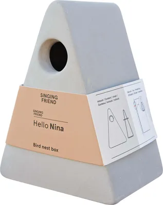 Produktbild von Singing Friend Vogelfutterhalter und Nistbox Nina grau