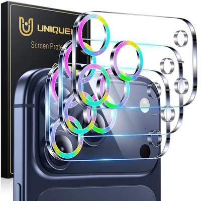 Immagine prodotto di Protezioni per fotocamera per iPhone 17 Pro Max [3 pezzi], antigraffio, durezza 9H, ultra-trasparenti
