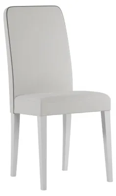 Productafbeelding van Anita-stoel in wit en grijs kunstleer met gelakte beuken houten poten, comfortabele zitting en stijlvol design - Ombrellificio