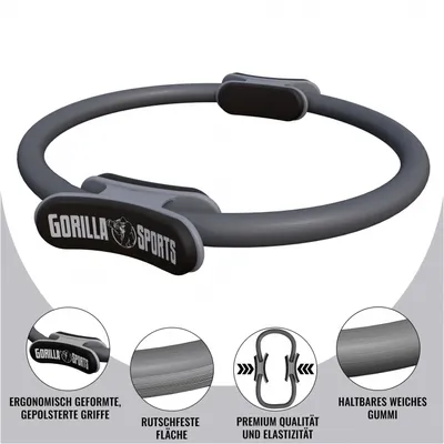 Obrázek produktu pro Gorilla Sports Kruh na pilates, 36 cm, šedý