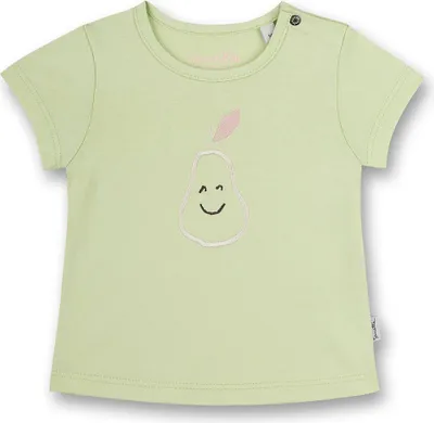 Produktbild von Sanetta Mädchen T-Shirt - Baby, Kurzarm, Rundhals, Druckknopf, Print, 56-92 Grün 56