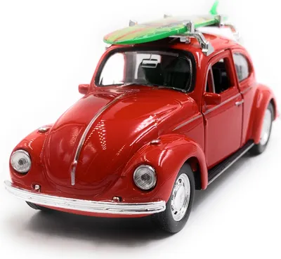 Produktbild von Onwomania Käfer Beetle Hardtop Modellauto Auto Surf Rot Mst. 1:34