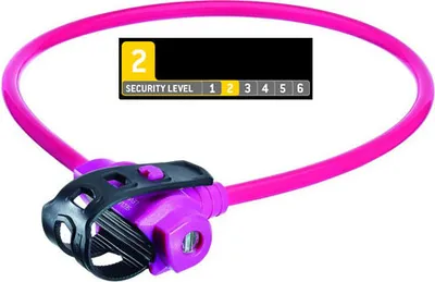 Zdjęcie produktu dla Linka KS211 FIXXGO® Kid, dł. = 75 cm, średnica = 10 mm, różowa, Trelock, 8002835