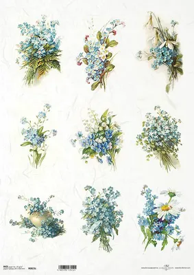 Immagine prodotto di ITD carta di riso per decoupage, A3 ITD-823L Nontiscordardime