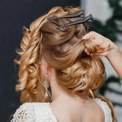 Produktbild von Schwarze Haarclips und Haarkamm - Professionell - Set von 24