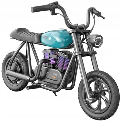 Produktbild von Hyper Gogo Pioneer Kinder-Elektromotorrad (Chopper), 12" Räder, blau