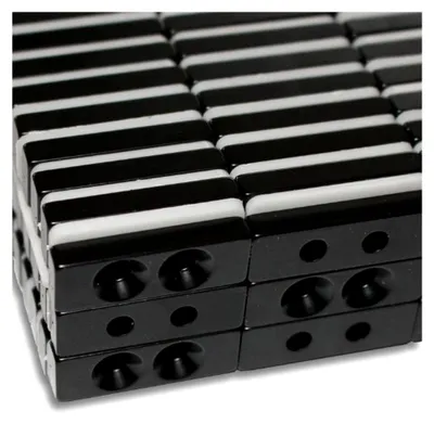Produktbild von 250 Neodym Quadermagnete 30x10x5 mm mit 2 Senkungen und Bohrungen