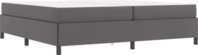 Obrázek produktu pro vidaXL Rám postele s matrací šedý 200 x 200 cm látka