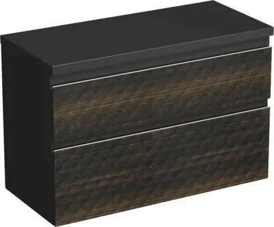 Obrázok produktu pre Skrinka pod umývadlo Jungborn TRENTA čiernohnedá 96,7 x 64,6 x 44,5 cm