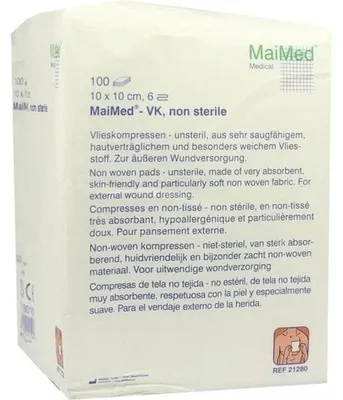 Produktbild von VLIESKOMPRESSEN unsteril 10x10 cm 6fach