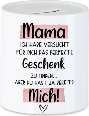 Produktbild von Mama Geschenk Spardose Mit Spruch Muttertag Humor Sarkasmus Geschenkidee Spruch-Spardose