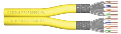 Produktbild von DIGITUS Instal-kab Cat7a S/FTP tw.Pair 500m gelb AWG22/1 (Speditionsversand)