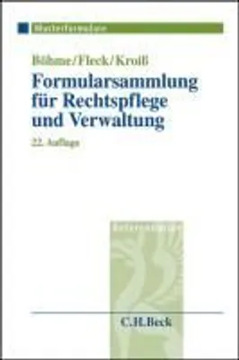 Produktbild von Formularsammlung für Rechtspflege und Verwaltung