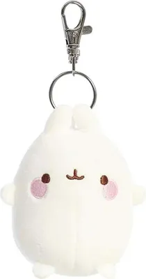 Produktbild von Molang, Schlüsselanhänger Plüsch 10cm Kawaii Hase mit Karabiner, Weiß