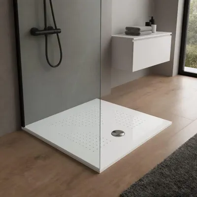 Produktbild von Duschwanne 90X90x3 cm mit Antirutschbeschichtung | Delfino