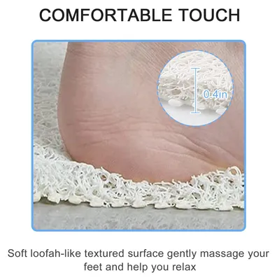 Productafbeelding van Douchemat 80 x 80 cm, antislip, loofah badmat, voor binnendouche, wasbaar