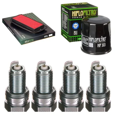 Obrázok produktu pre Servisná sada pre Yamaha YZF-R1 1000 (2002–2003) – vzduchový filter, olejový filter, zapaľovacie sviečky od pamoto –