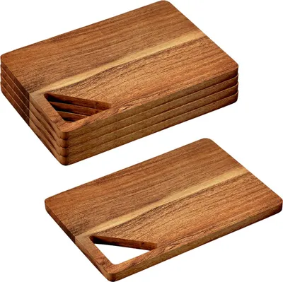 Produktbild von 5 Stück Schneidebrett, Akazie - 28 x 19cm