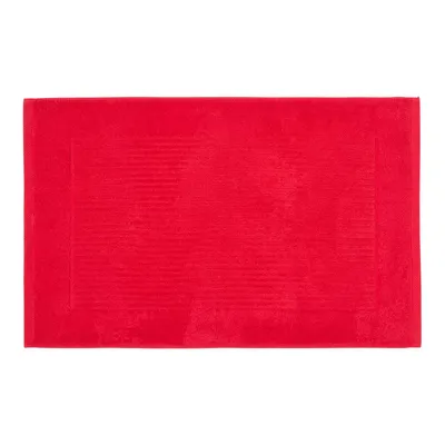 Image de HOMESCAPES Tapis de bain Imperial 100 % coton, rouge