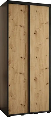Produktbild von MEBLE KRYSPOL Davos 1 Schrank, zwei Türen - 235,2x120x60 cm - Schwarz Artisan Schwarz
