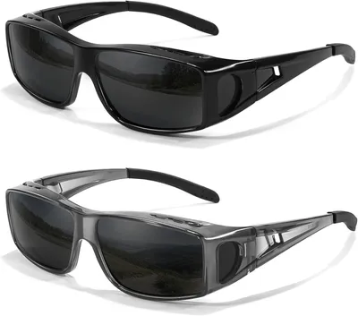 Produktbild von Sonnenbrille Damen, 2 Stück, polarisiert, UV400 Schutz, für Brillenträger