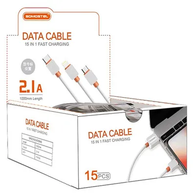 Produktbild von Somostel Kabel USB - Lightning 2A 18W 1m Quick Charge QC3.0 Schwarz